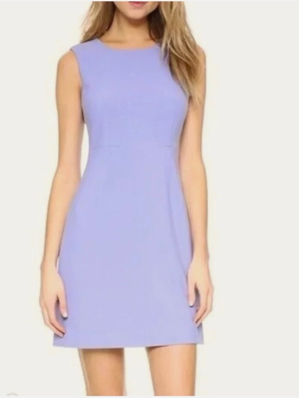 Diane Von Furstenberg Sleeveless Lavender Sheath Dress
